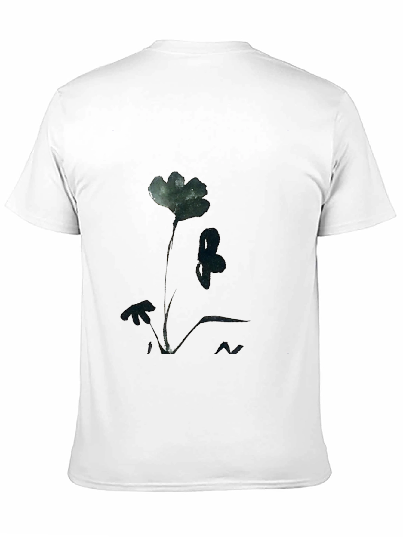 Nature Print Black Tee