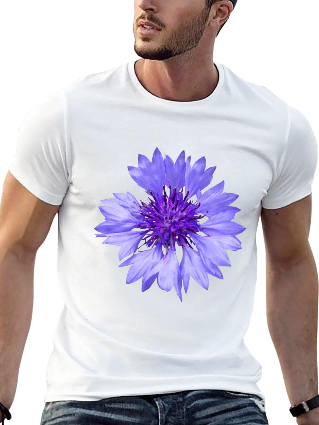 Floral Print Black T-Shirt - Stylish Mens Tee