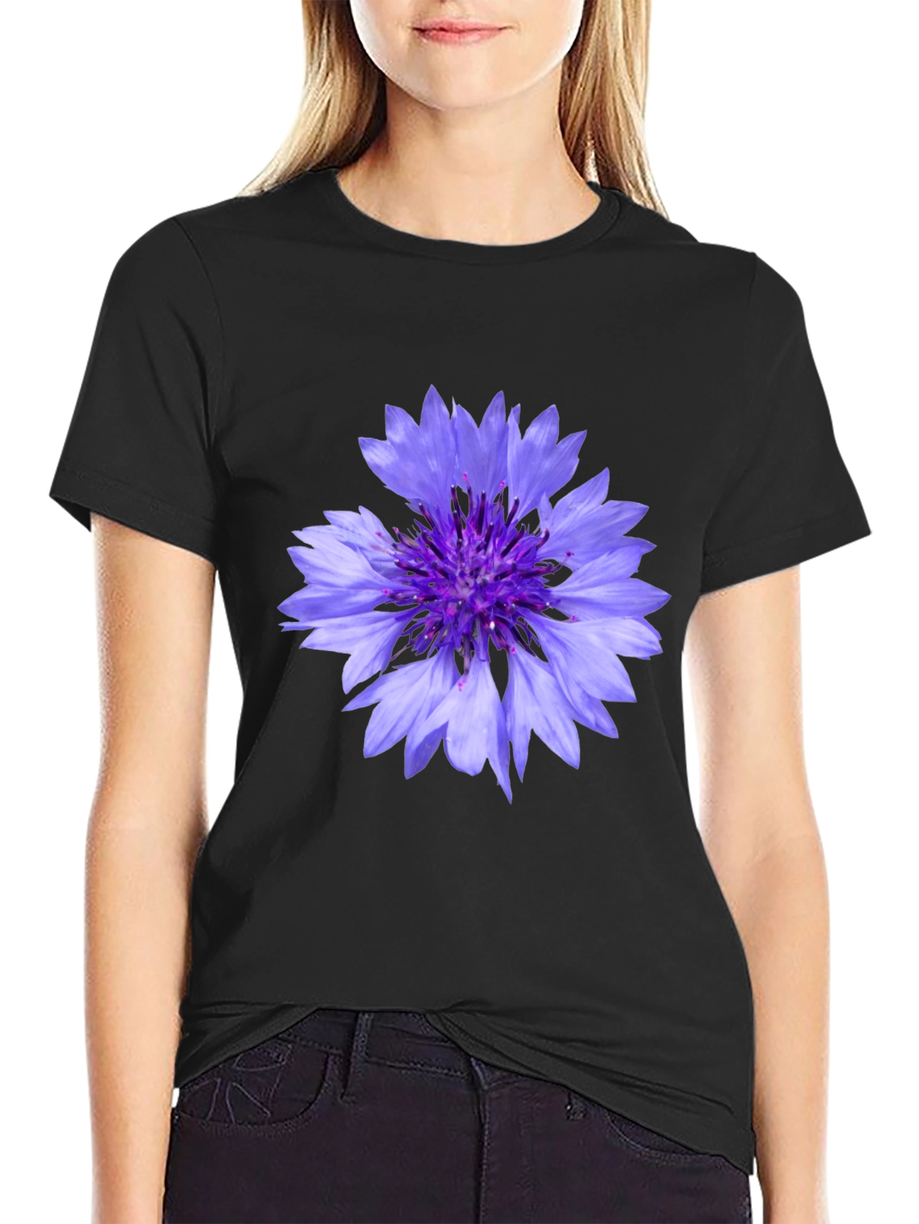 Floral Print Black T-Shirt - Stylish Mens Tee
