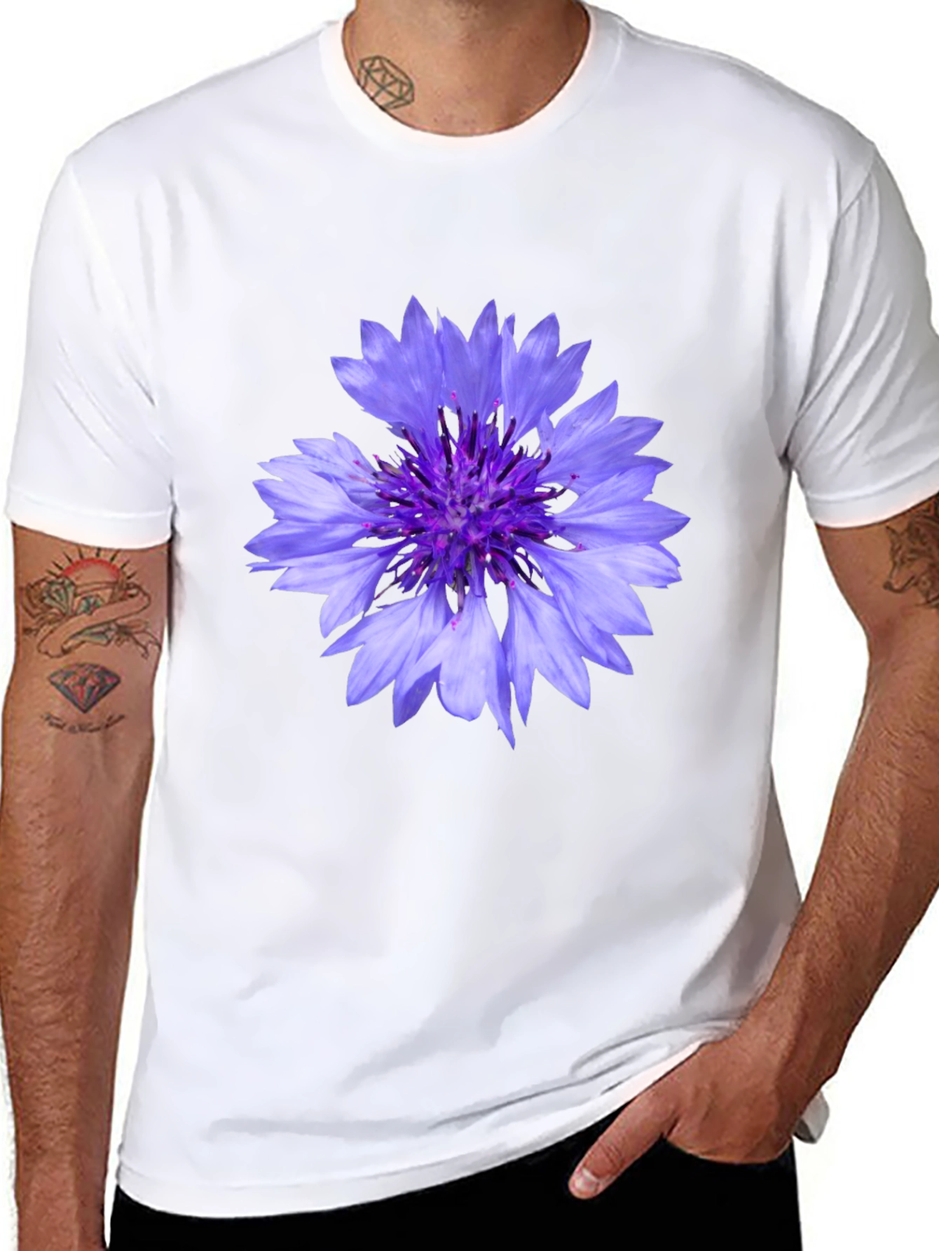 Floral Print Black T-Shirt - Stylish Mens Tee