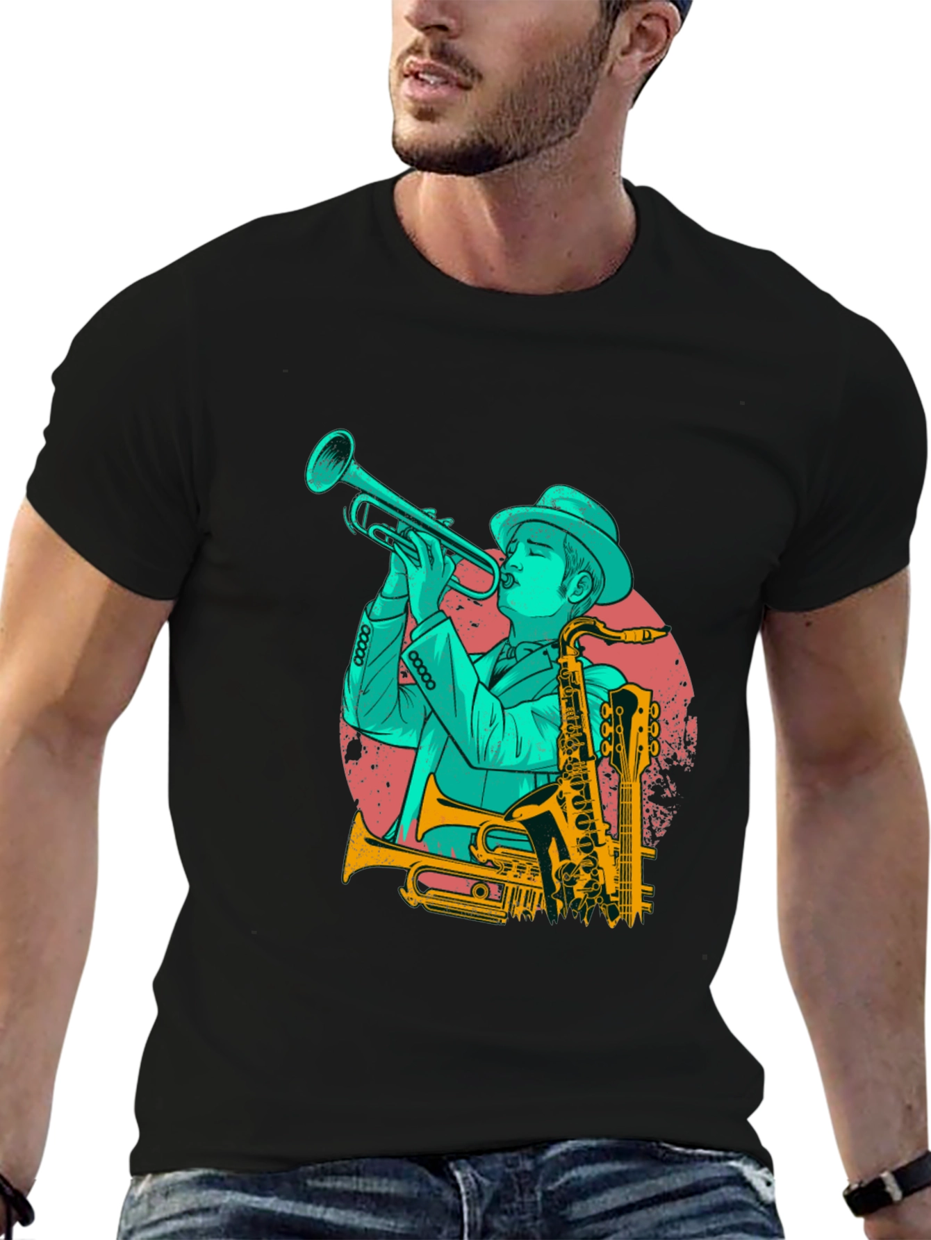 Jazz Musician Graphic Tee - Cool Music Lover Shirt