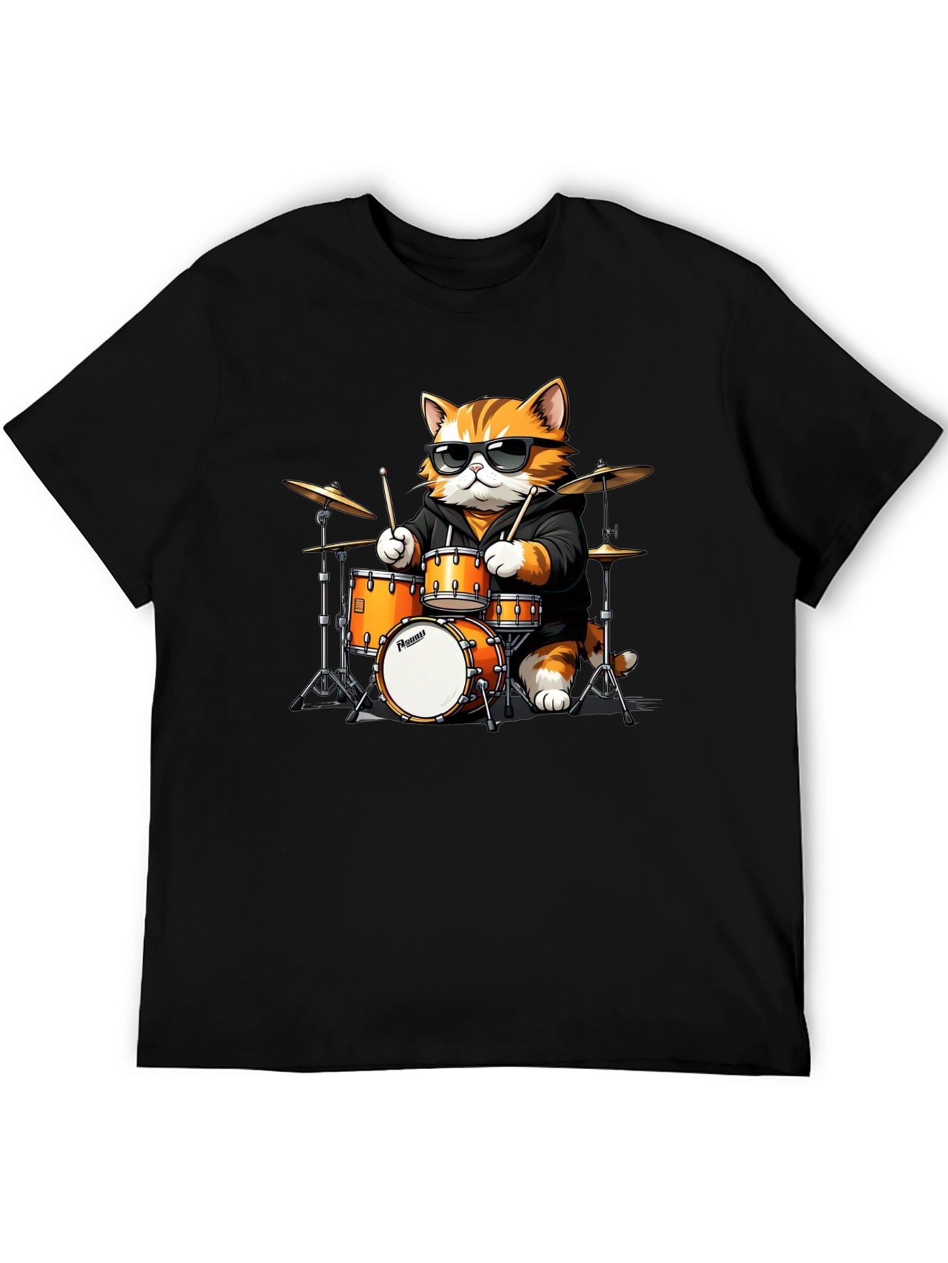 Cat Drummer T-Shirt: Cool Feline Band Tee