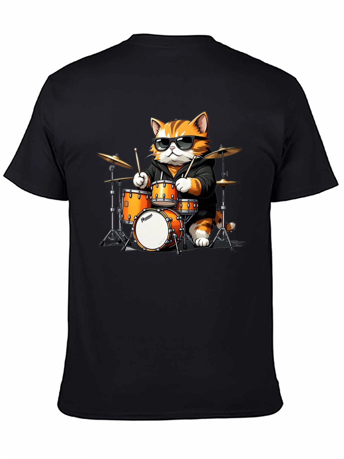 Cat Drummer T-Shirt: Cool Feline Band Tee