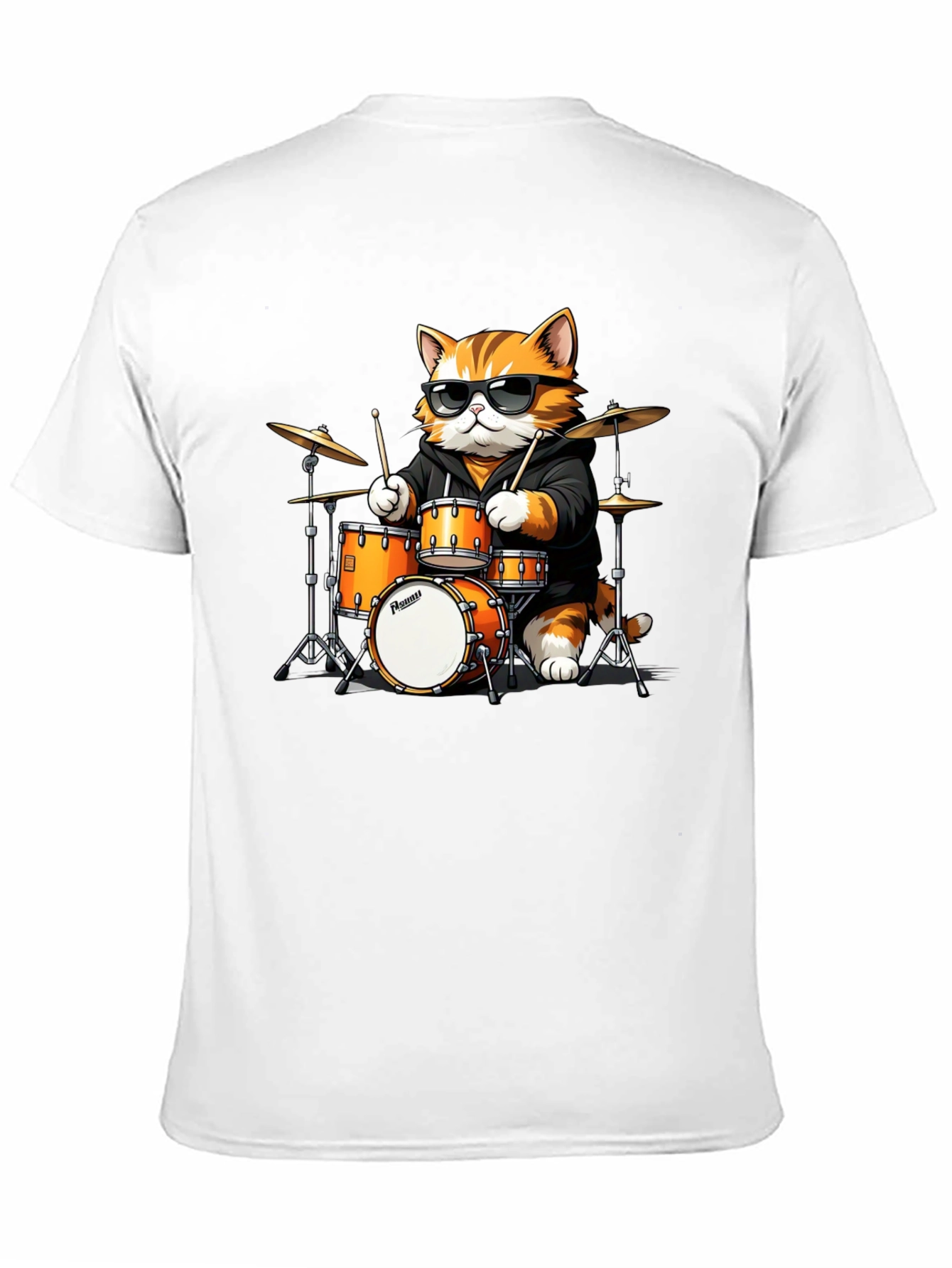 Cat Drummer T-Shirt: Cool Feline Band Tee