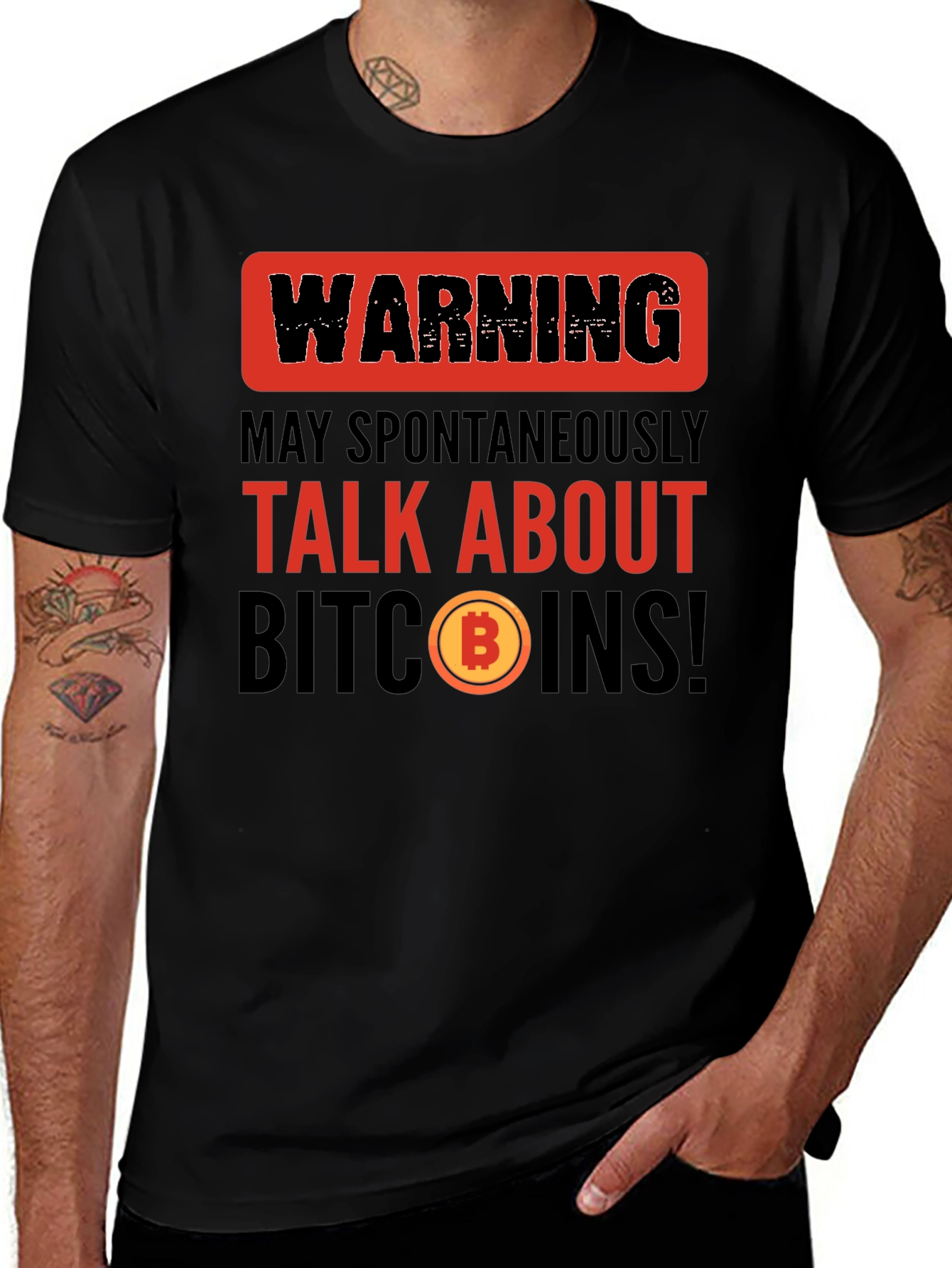 Warning Talk About Bitcoins T-Shirt