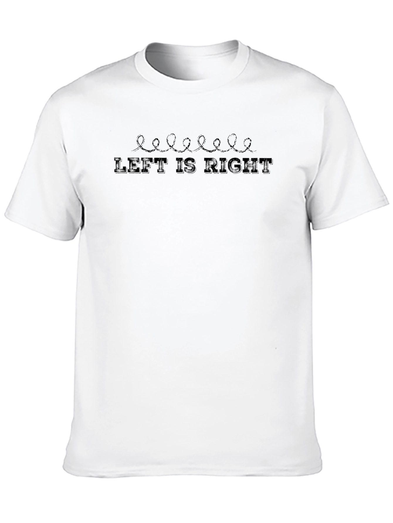 Left is Right Graphic Tee - Black Cotton T-Shirt