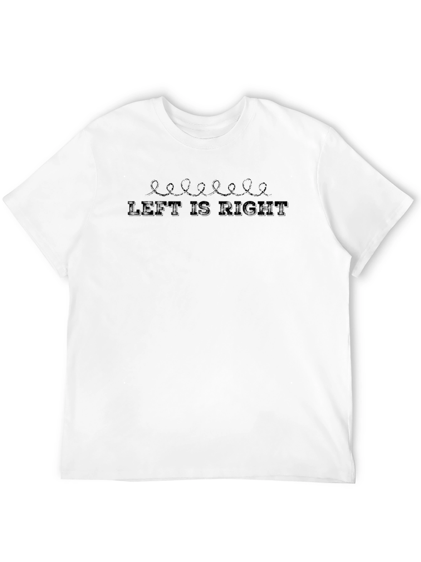Left is Right Graphic Tee - Black Cotton T-Shirt