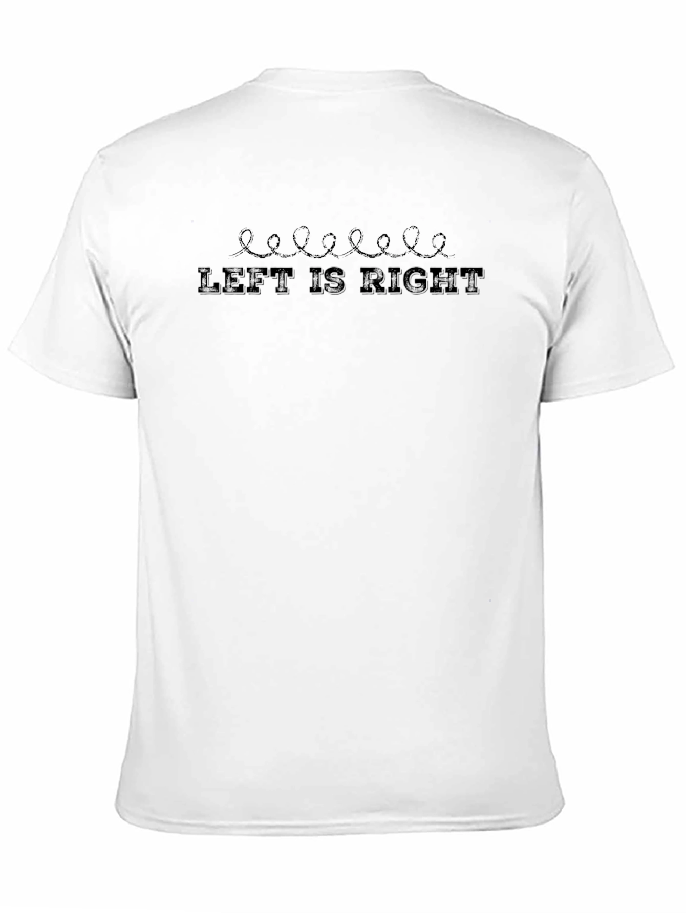 Left is Right Graphic Tee - Black Cotton T-Shirt