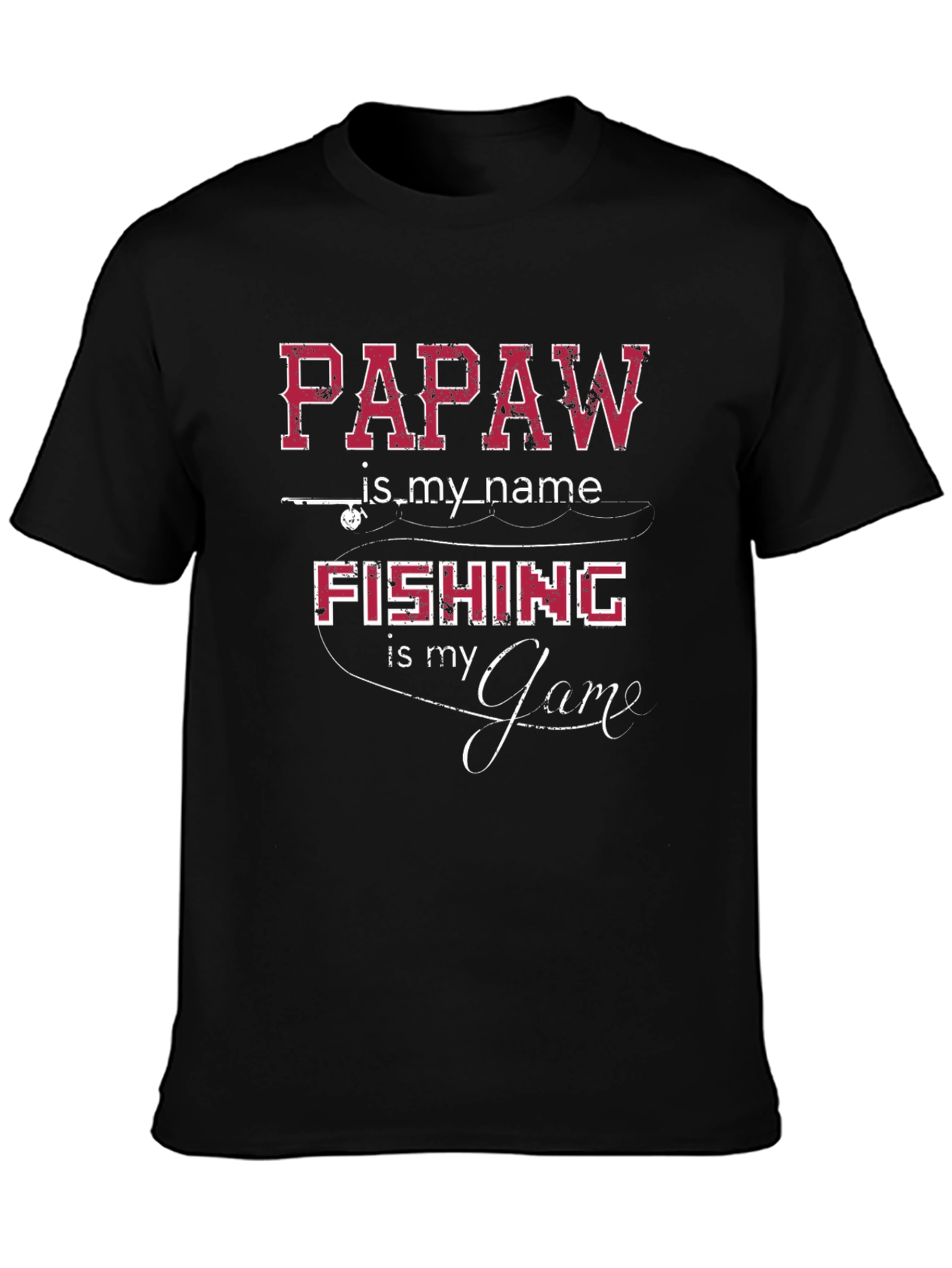 Papaw Fishing Game Tee - Grandfather Angler T-Shirt