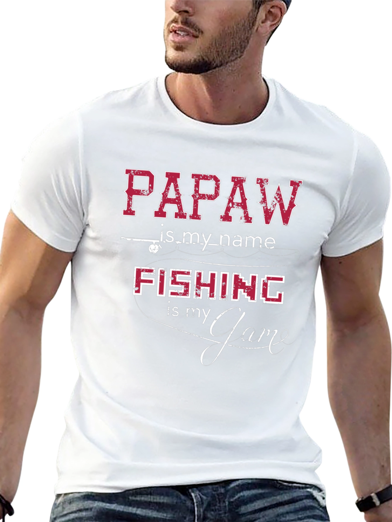 Papaw Fishing Game Tee - Grandfather Angler T-Shirt