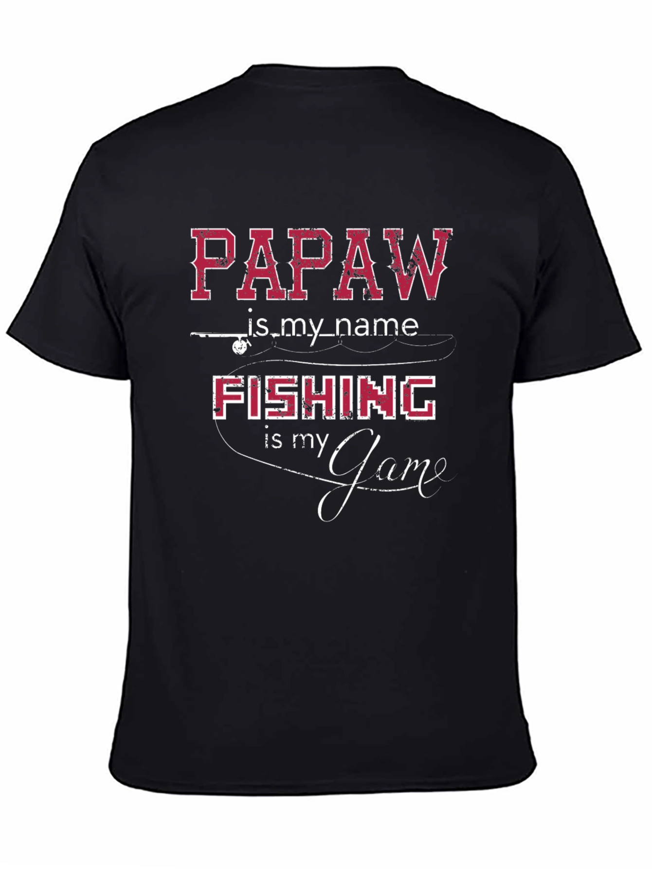 Papaw Fishing Game Tee - Grandfather Angler T-Shirt
