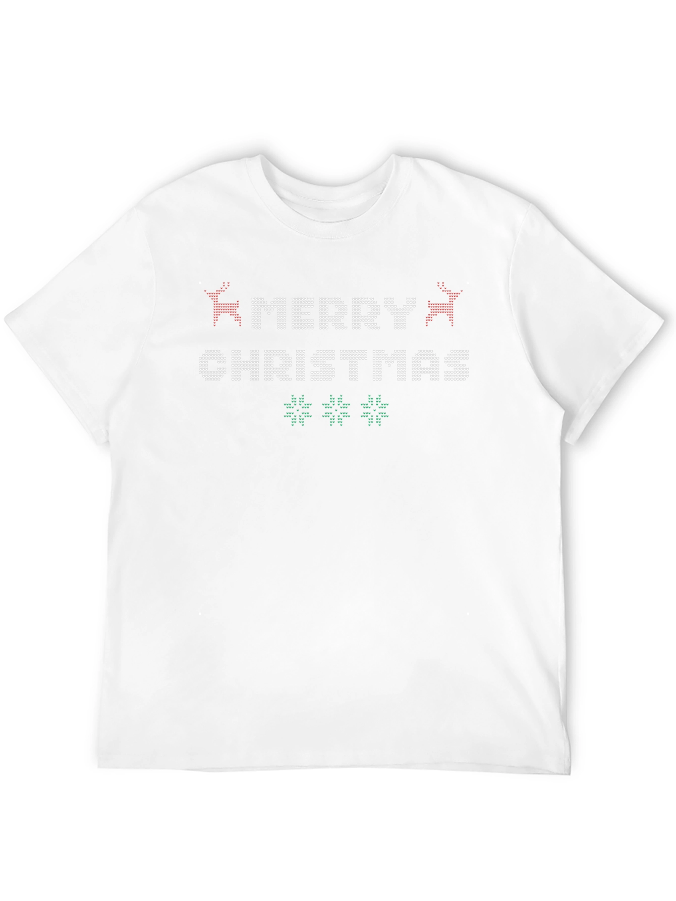 Merry Christmas Sweater Pattern Graphic Tee