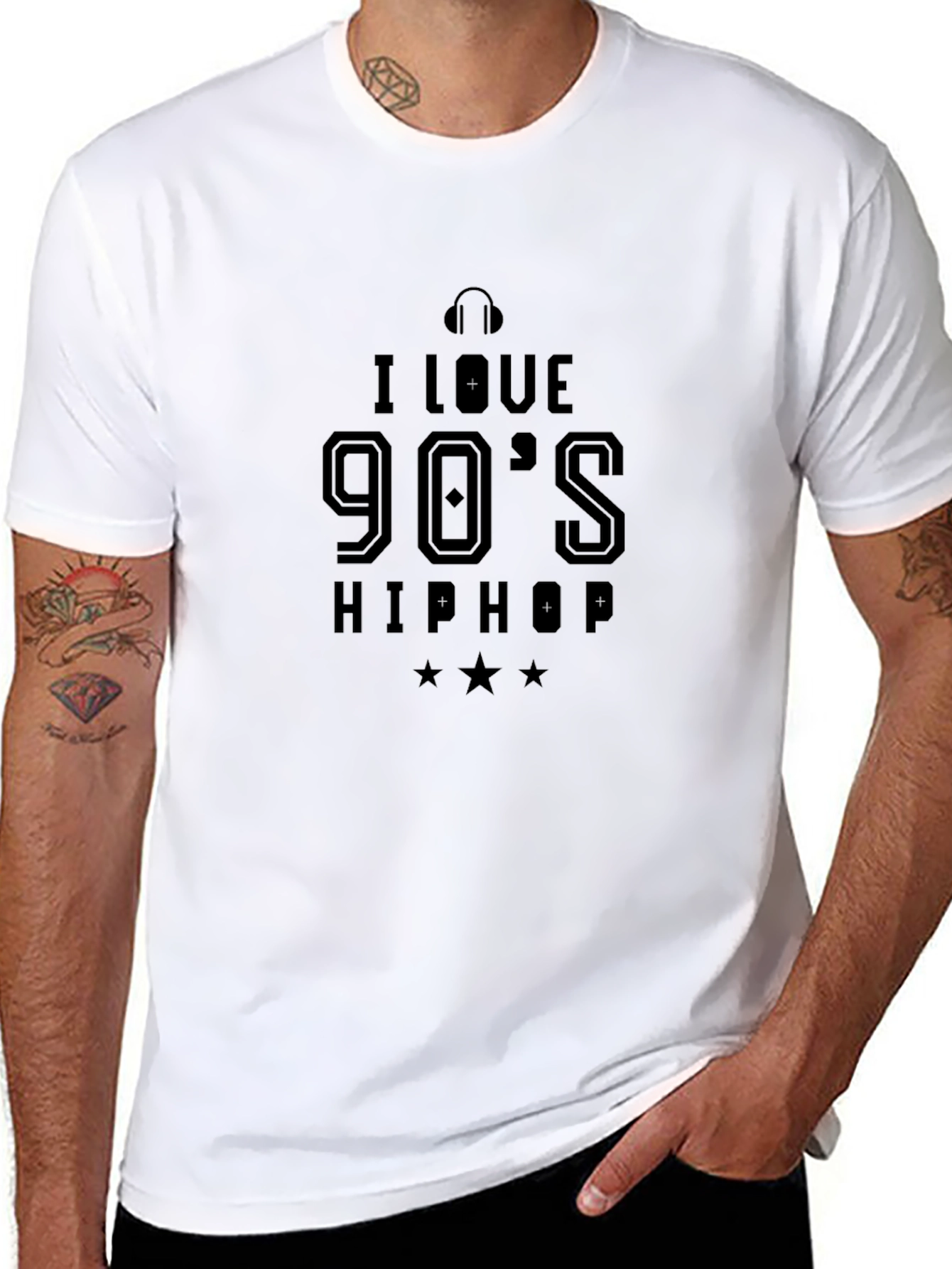 I Love 90s Hip Hop Black T-Shirt