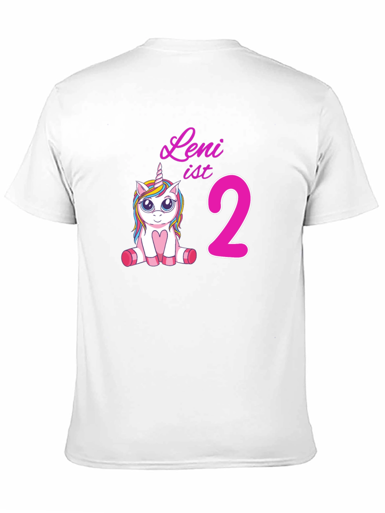 Leni is 2 Unicorn Birthday T-Shirt