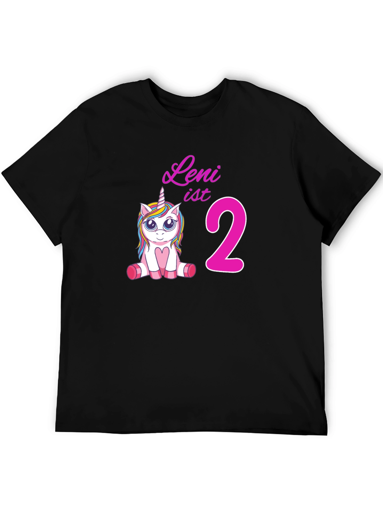 Leni is 2 Unicorn Birthday T-Shirt