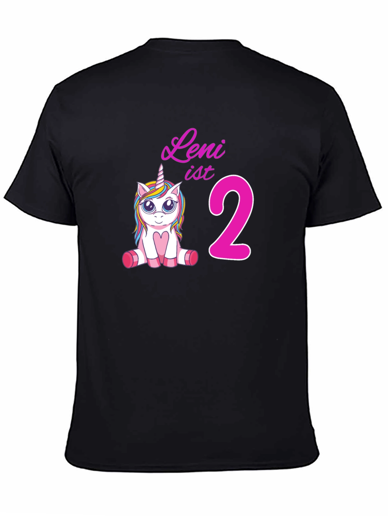 Leni is 2 Unicorn Birthday T-Shirt