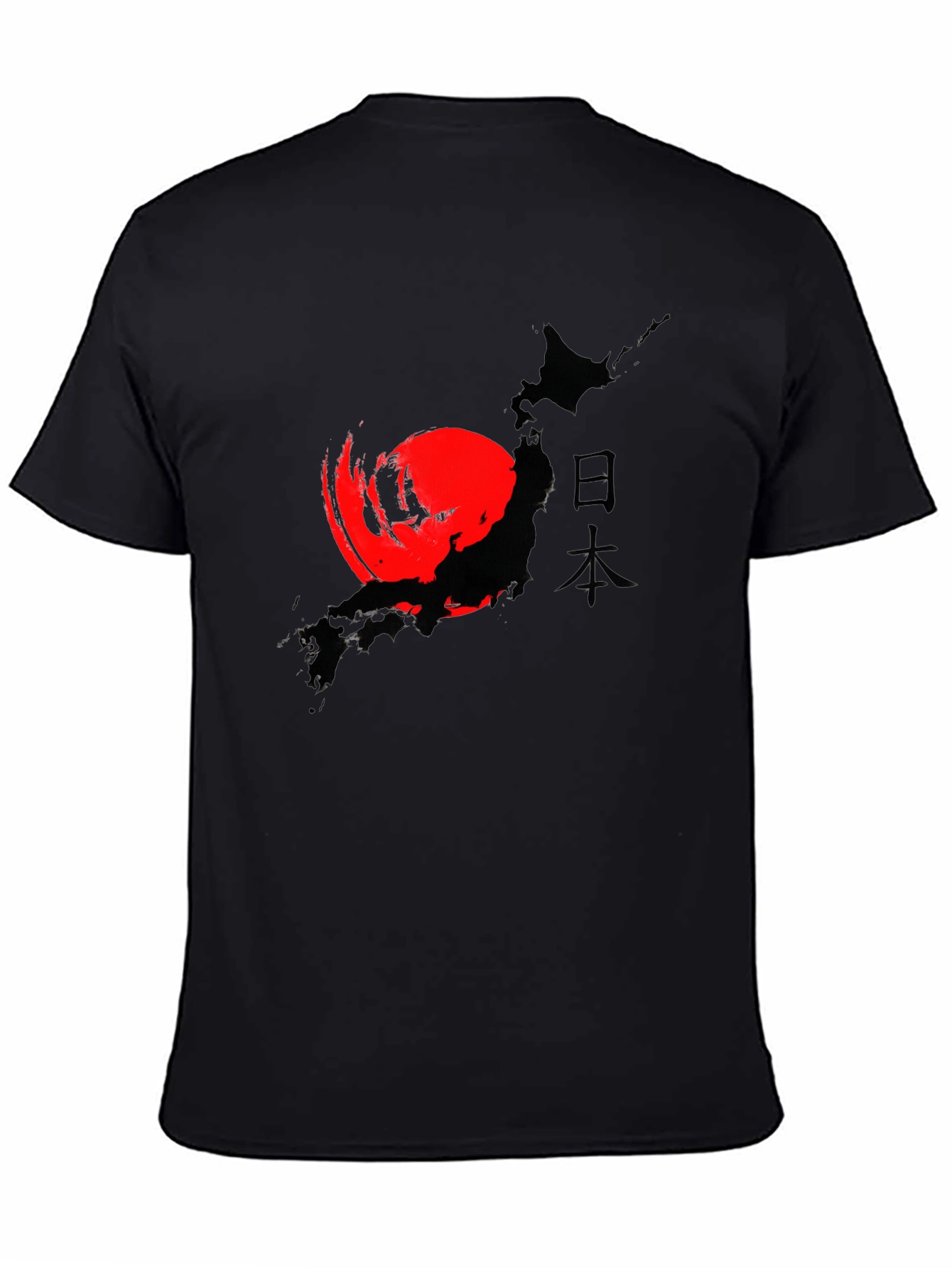 Japanese Flag Map Graphic T-Shirt