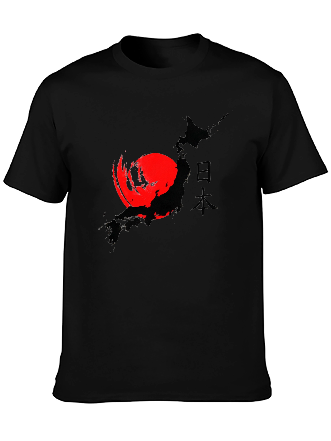 Japanese Flag Map Graphic T-Shirt