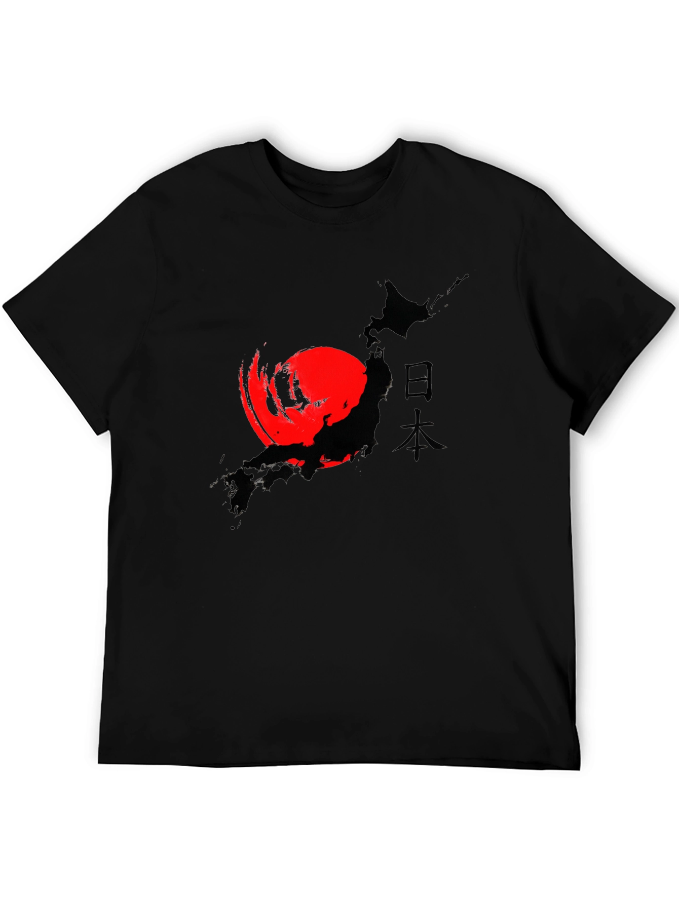 Japanese Flag Map Graphic T-Shirt