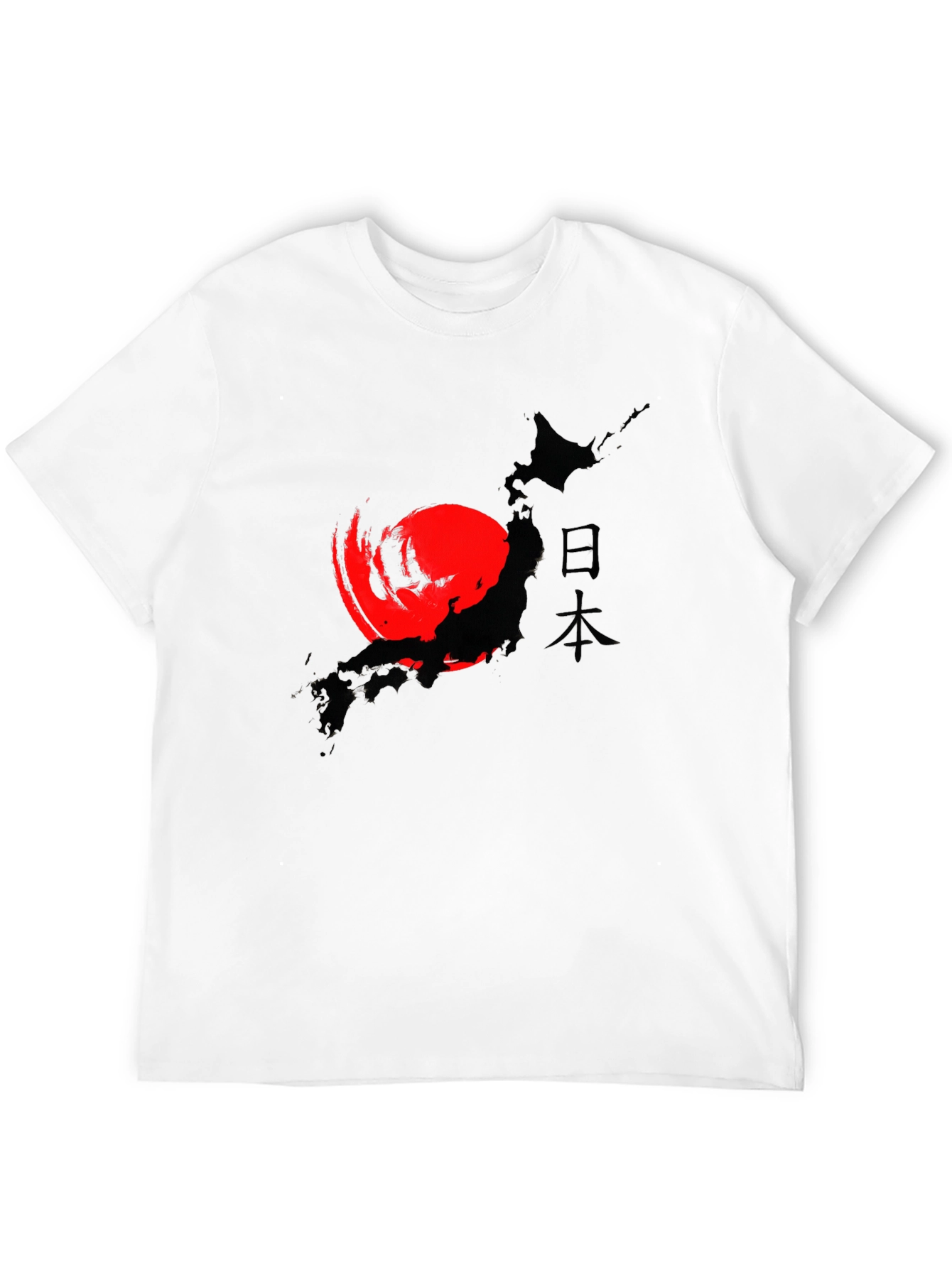 Japanese Flag Map Graphic T-Shirt