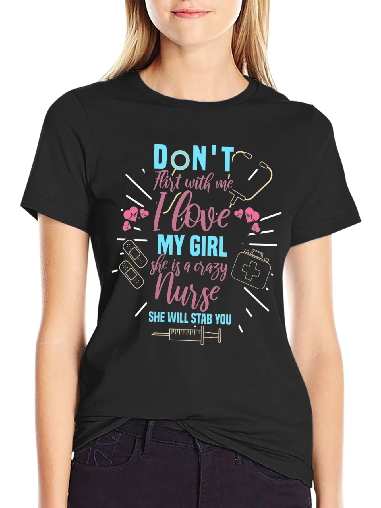 Crazy Nurse T-Shirt - Dont Flirt With Me