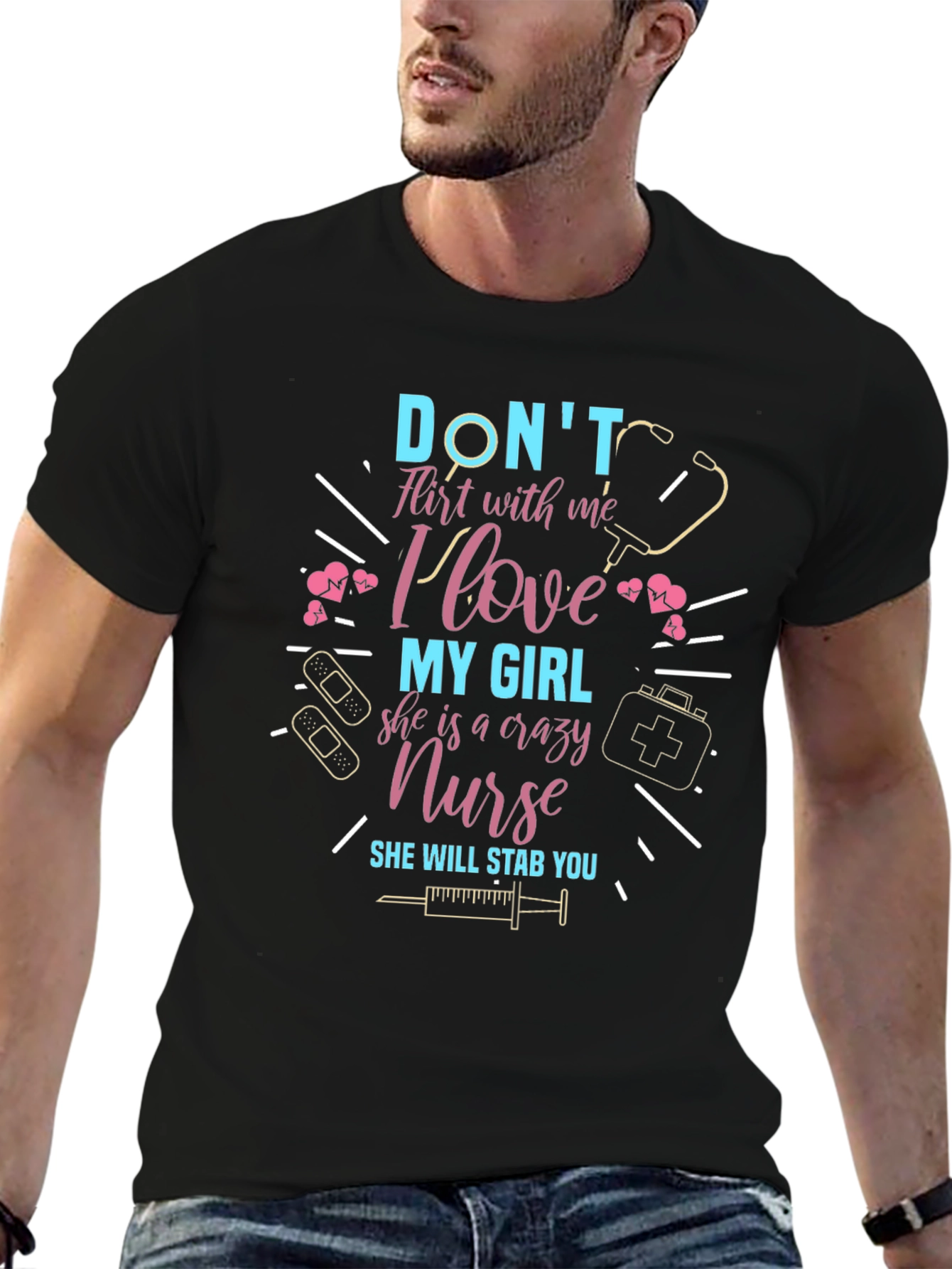 Crazy Nurse T-Shirt - Dont Flirt With Me