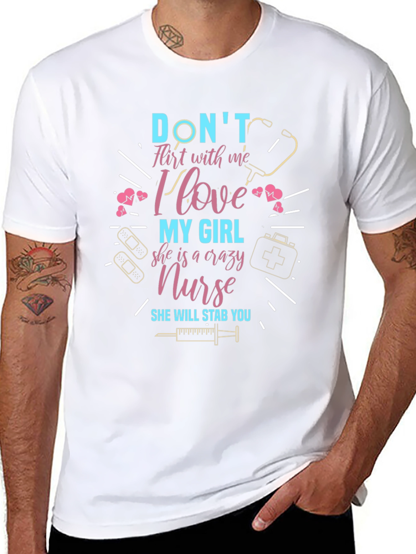 Crazy Nurse T-Shirt - Dont Flirt With Me