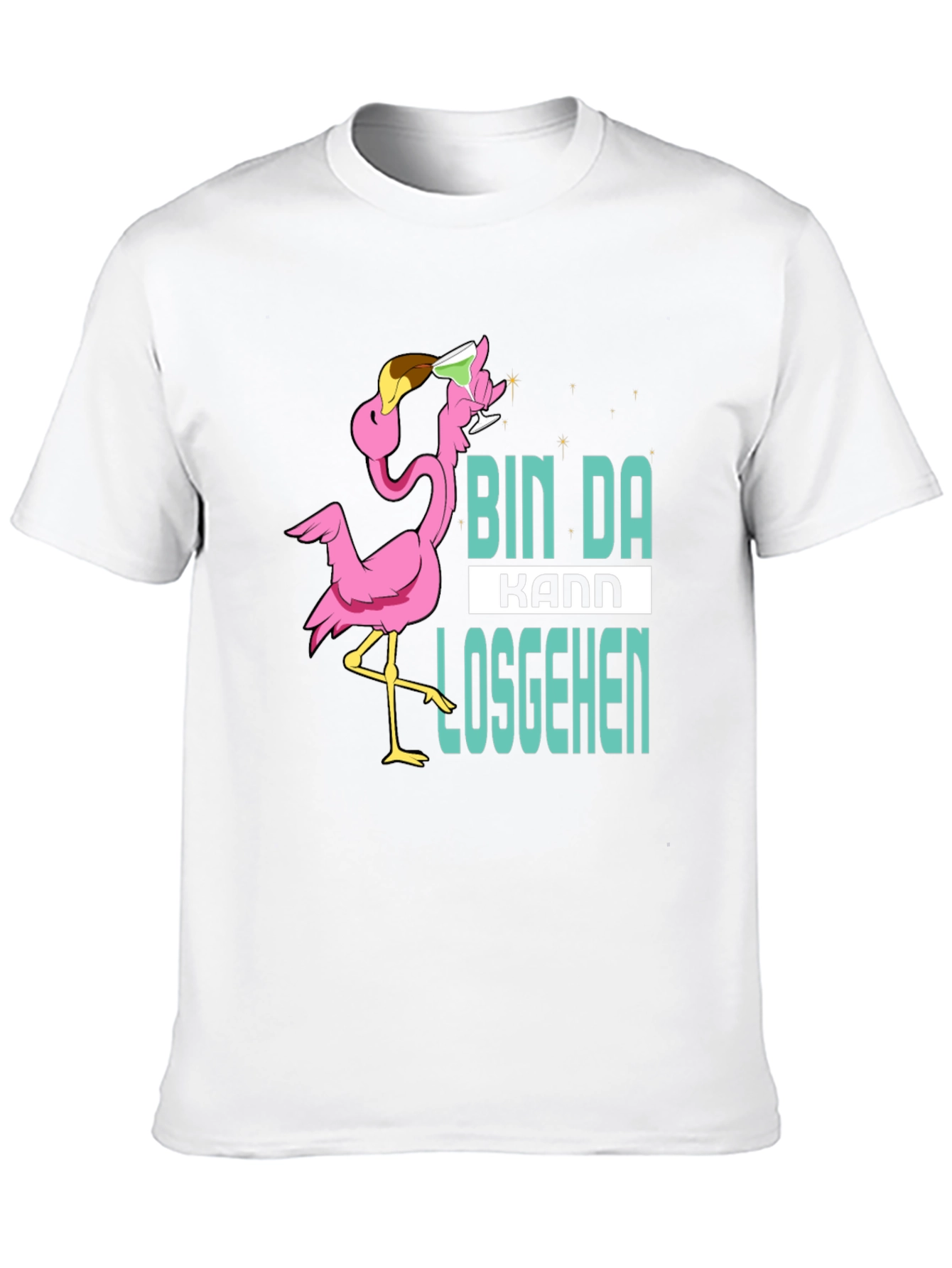 Bin Da Kann Losgehen Flamingo T-Shirt