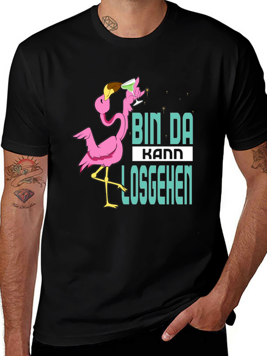 Bin Da Kann Losgehen Flamingo T-Shirt