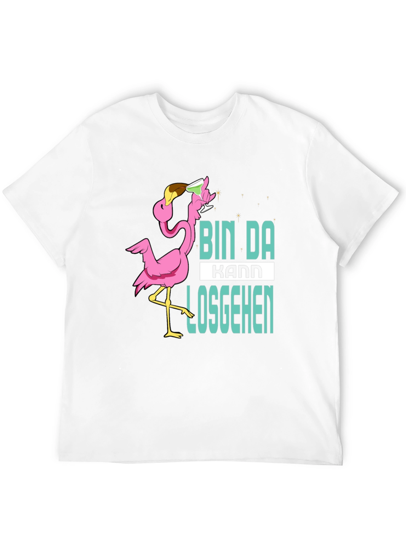 Bin Da Kann Losgehen Flamingo T-Shirt