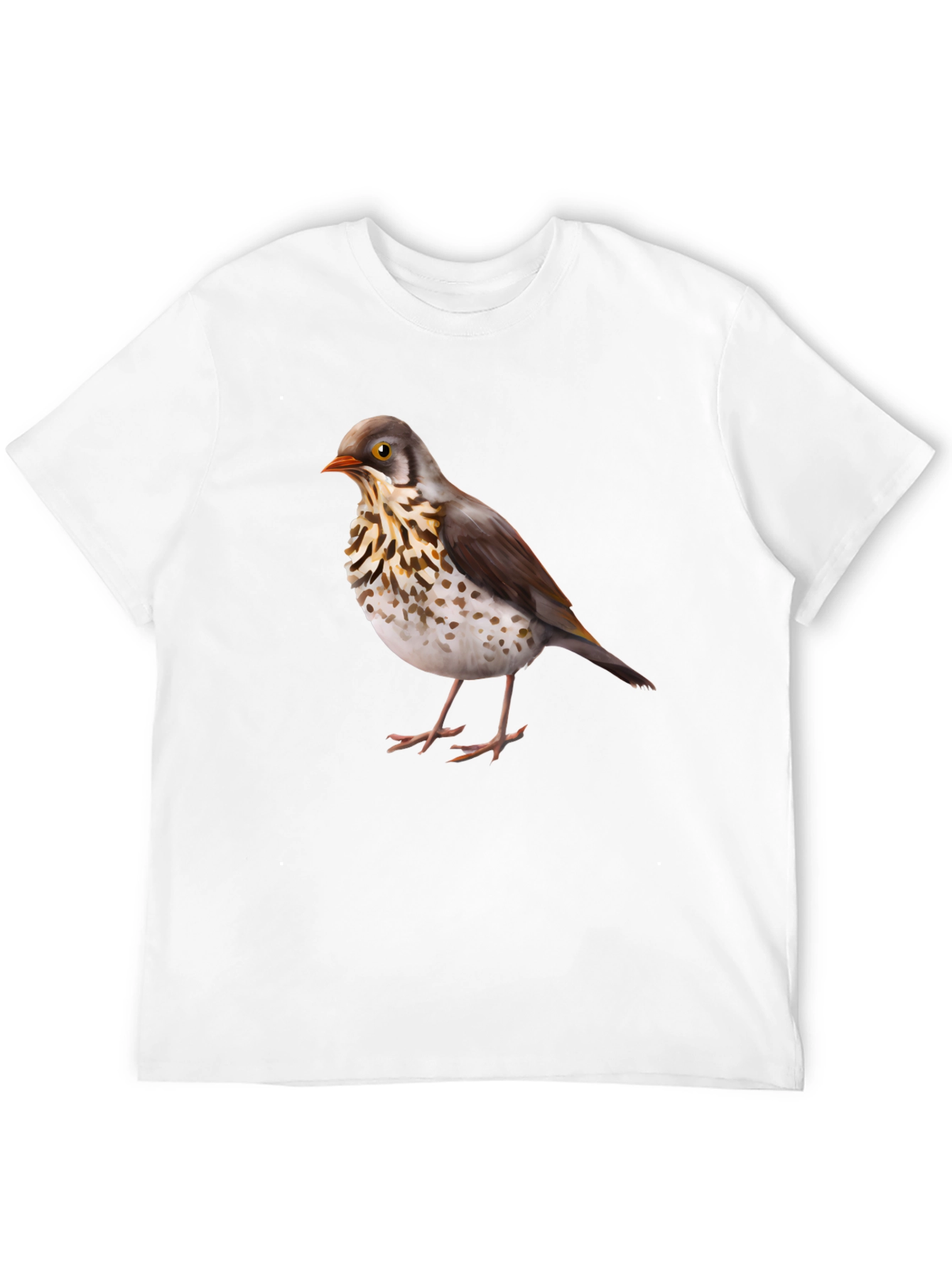 Bird Graphic Print Black T-Shirt