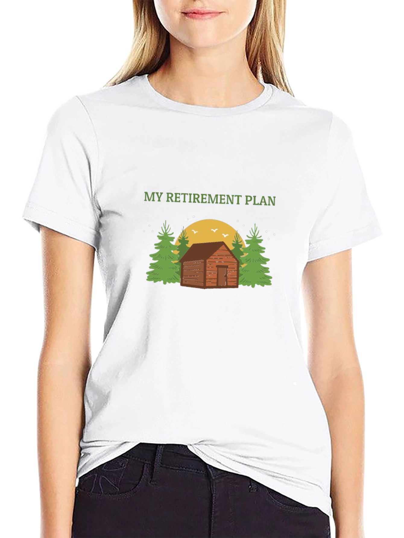 Retirement Plan Cabin Graphic Tee