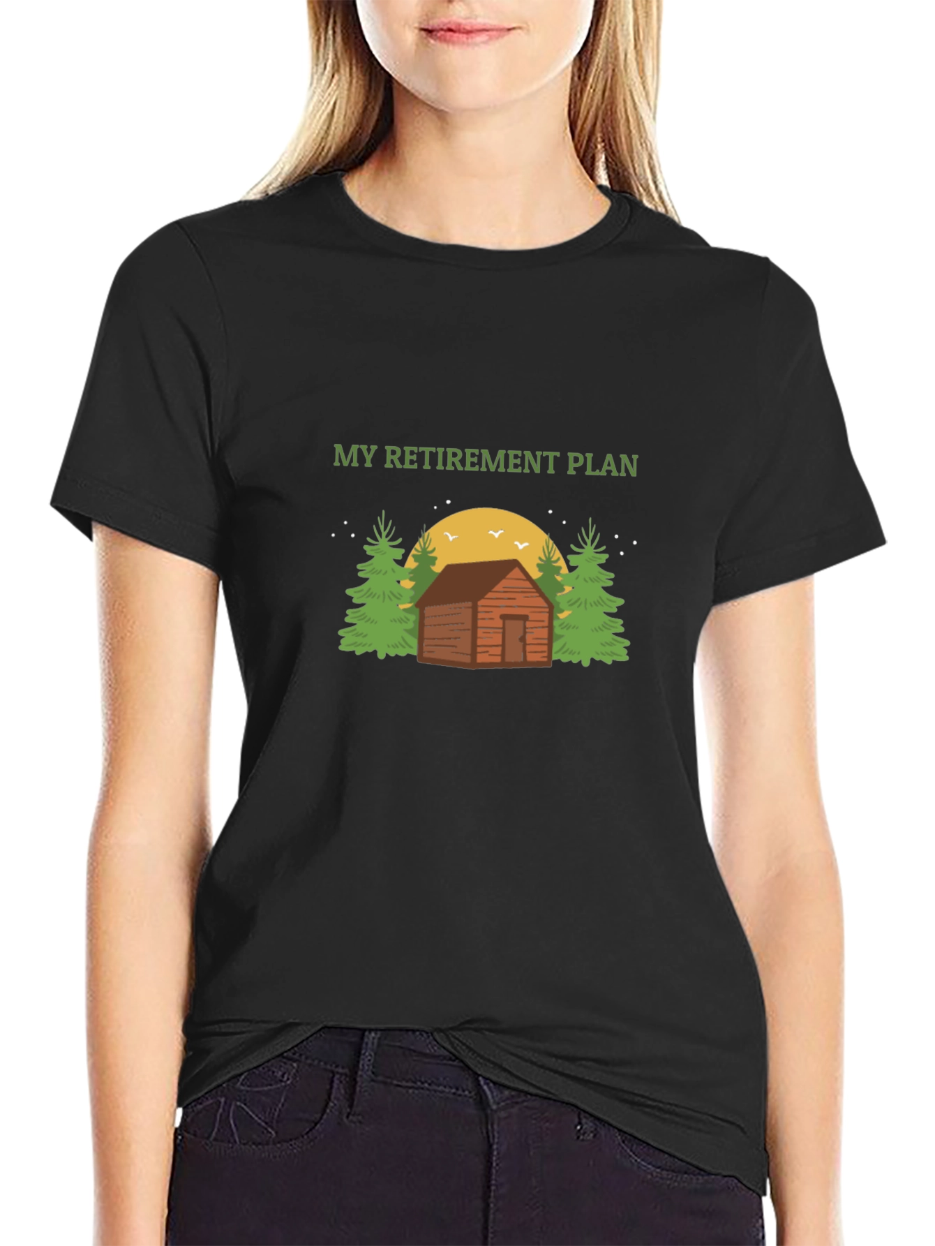 Retirement Plan Cabin Graphic Tee