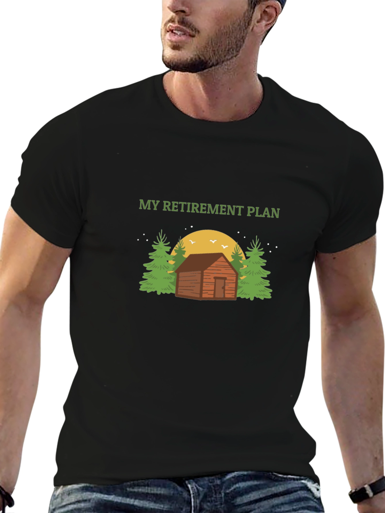 Retirement Plan Cabin Graphic Tee