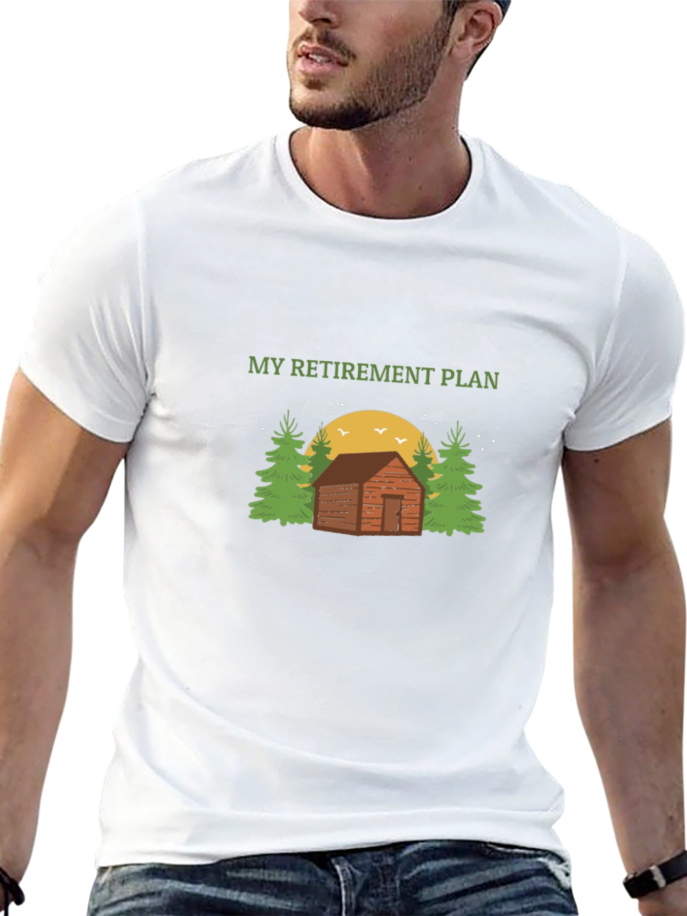 Retirement Plan Cabin Graphic Tee