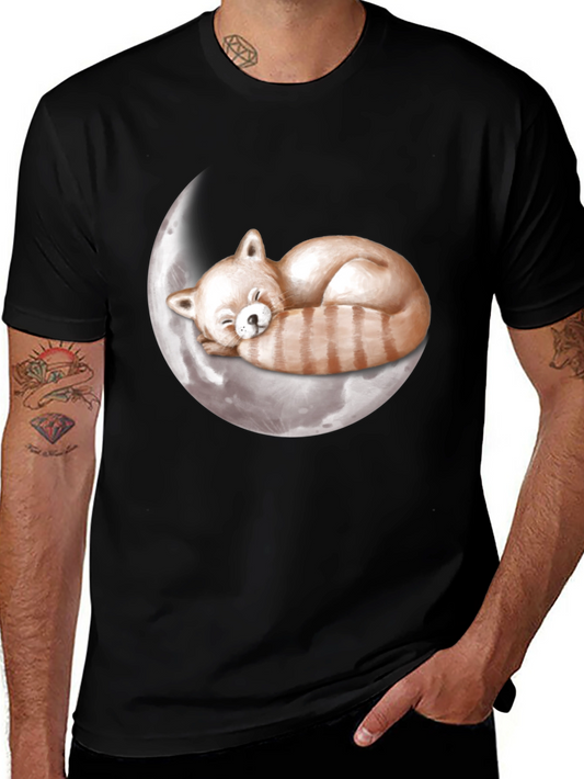 Red Panda Moon Sleep T-Shirt