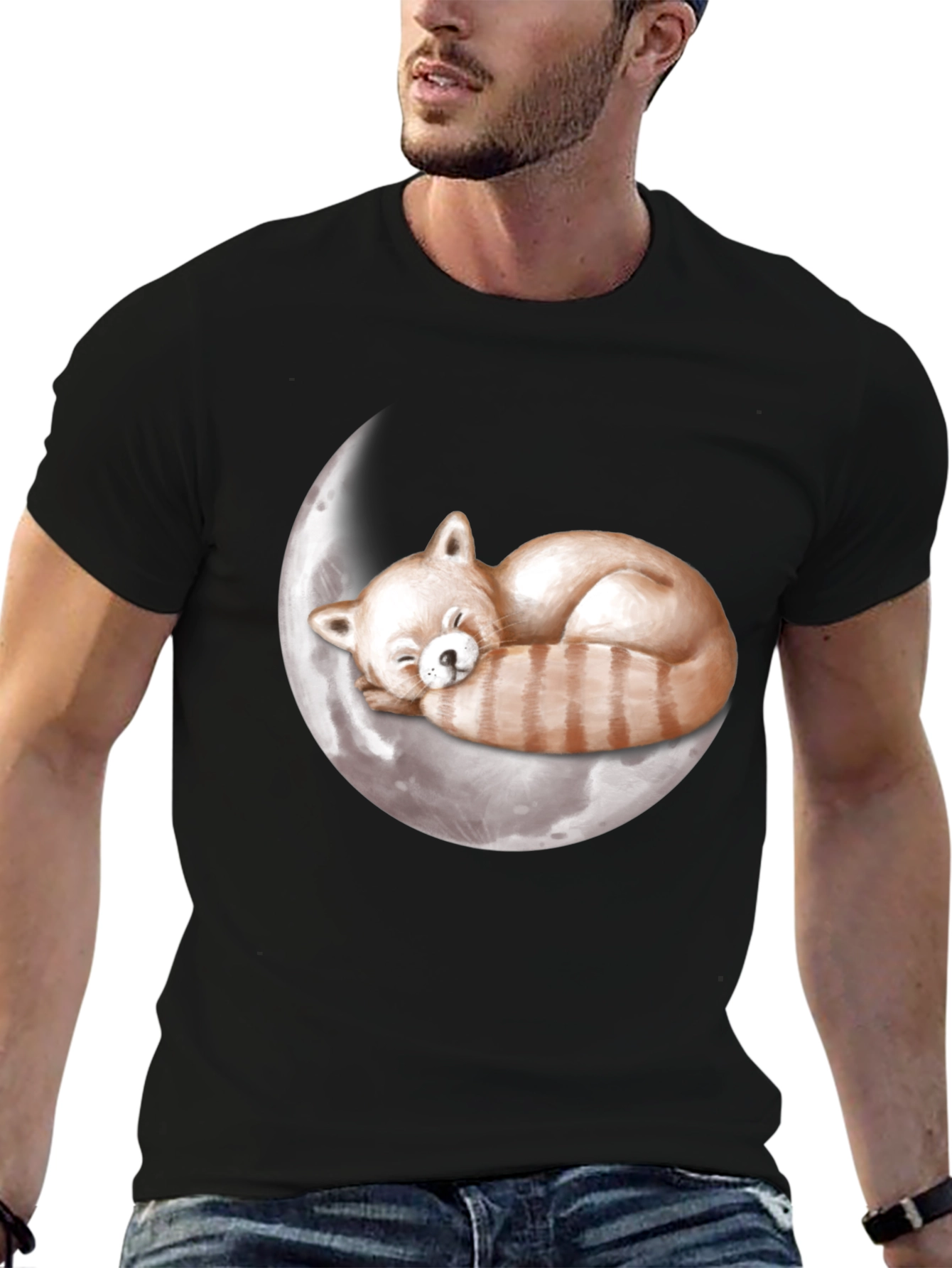 Red Panda Moon Sleep T-Shirt