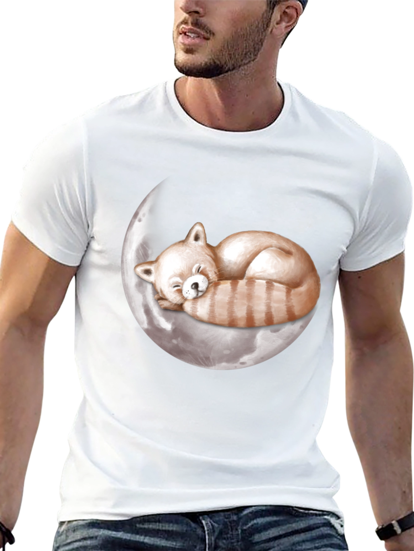 Red Panda Moon Sleep T-Shirt