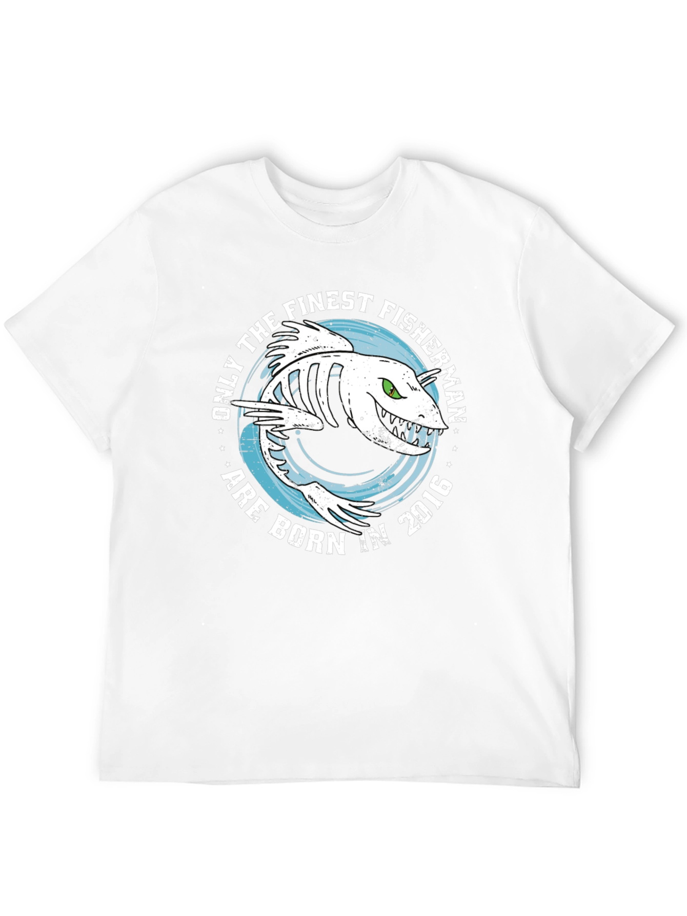 Finest Fisherman Born in 2016 Black T-Shirt