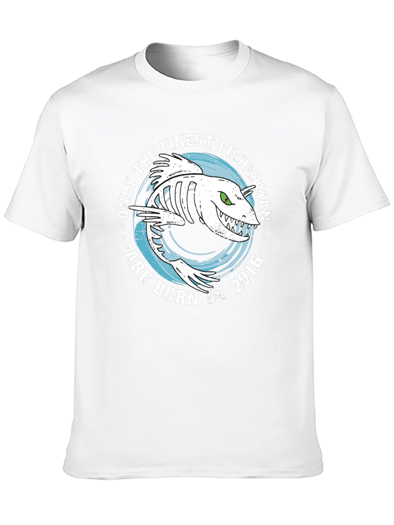 Finest Fisherman Born in 2016 Black T-Shirt