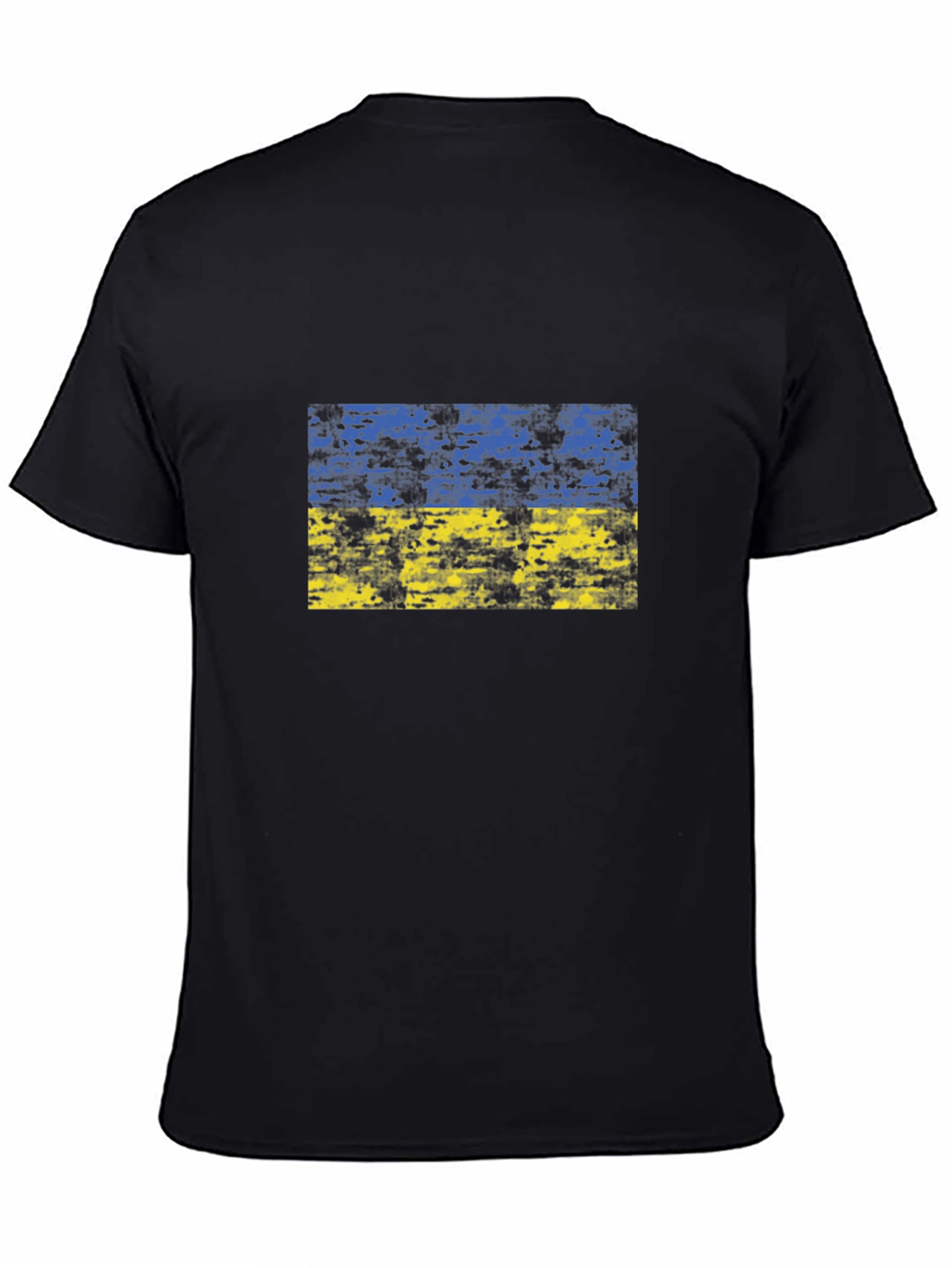 Ukraine Flag Black T-Shirt Support
