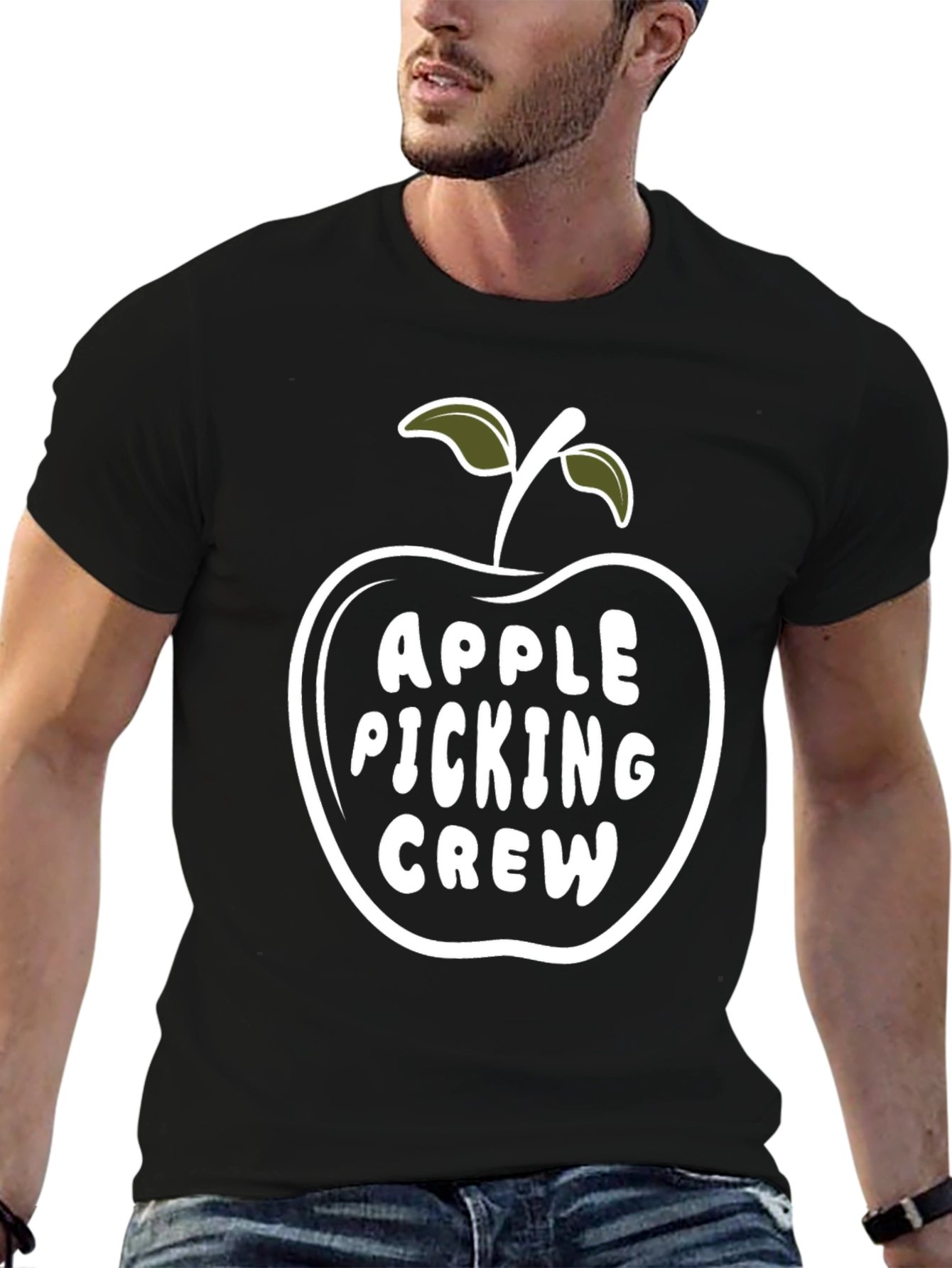 Apple Picking Crew Black T-Shirt