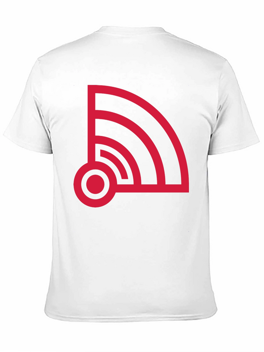 Retro WiFi Signal Graphic Tee - Black