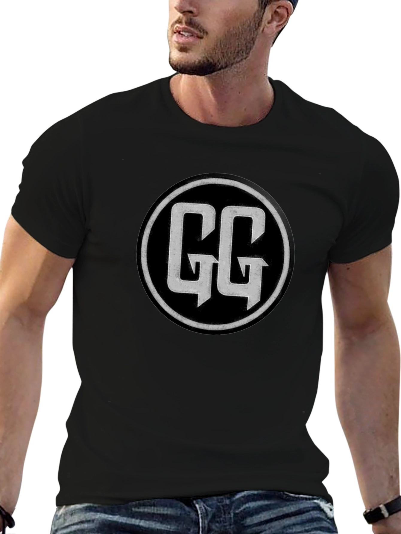 GG Logo Black T-Shirt: Gamer Style