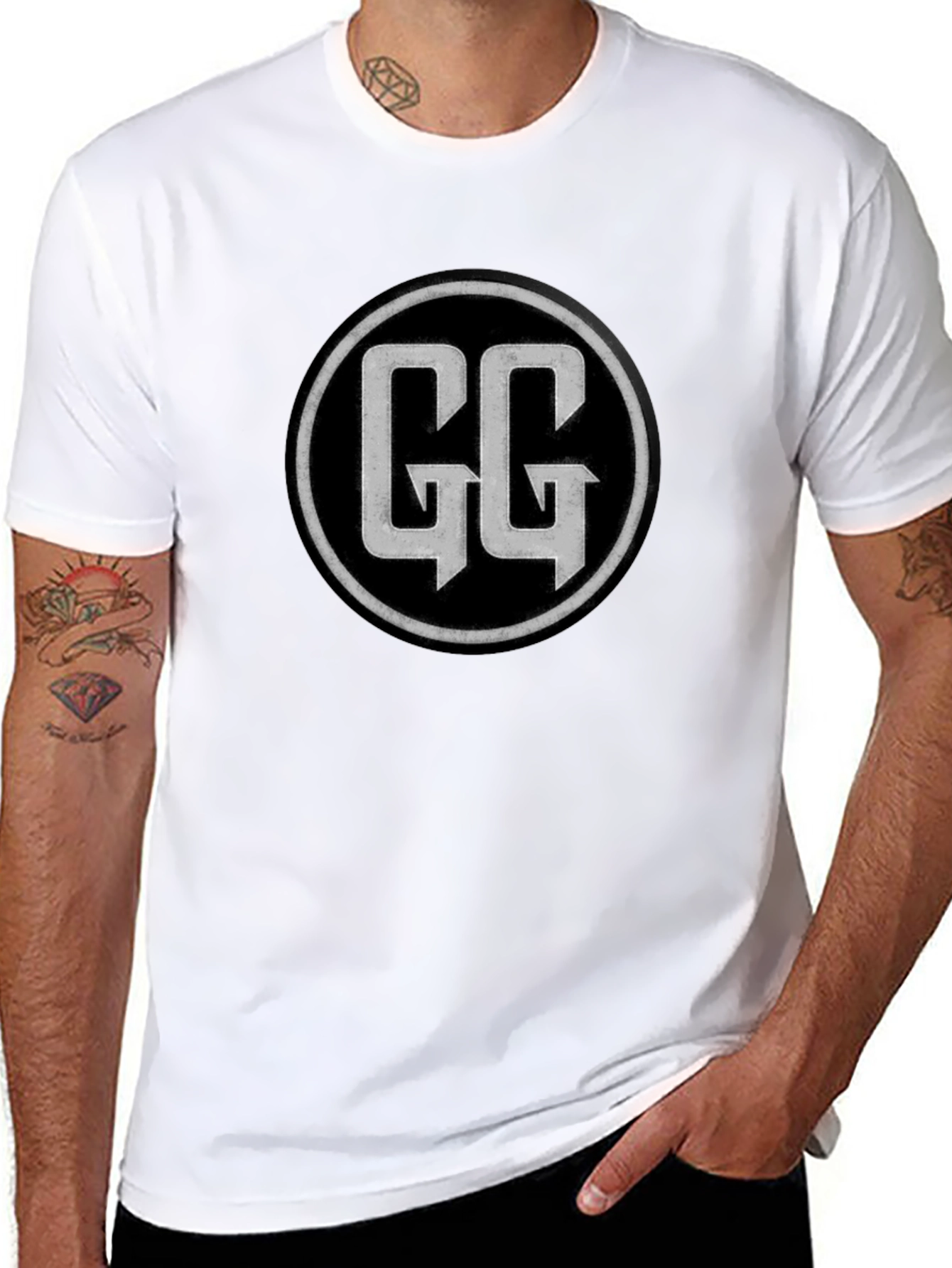 GG Logo Black T-Shirt: Gamer Style