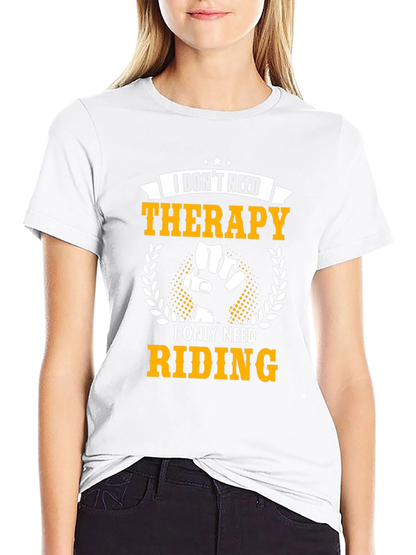 Riding Therapy T-Shirt: Black Cotton Graphic Tee