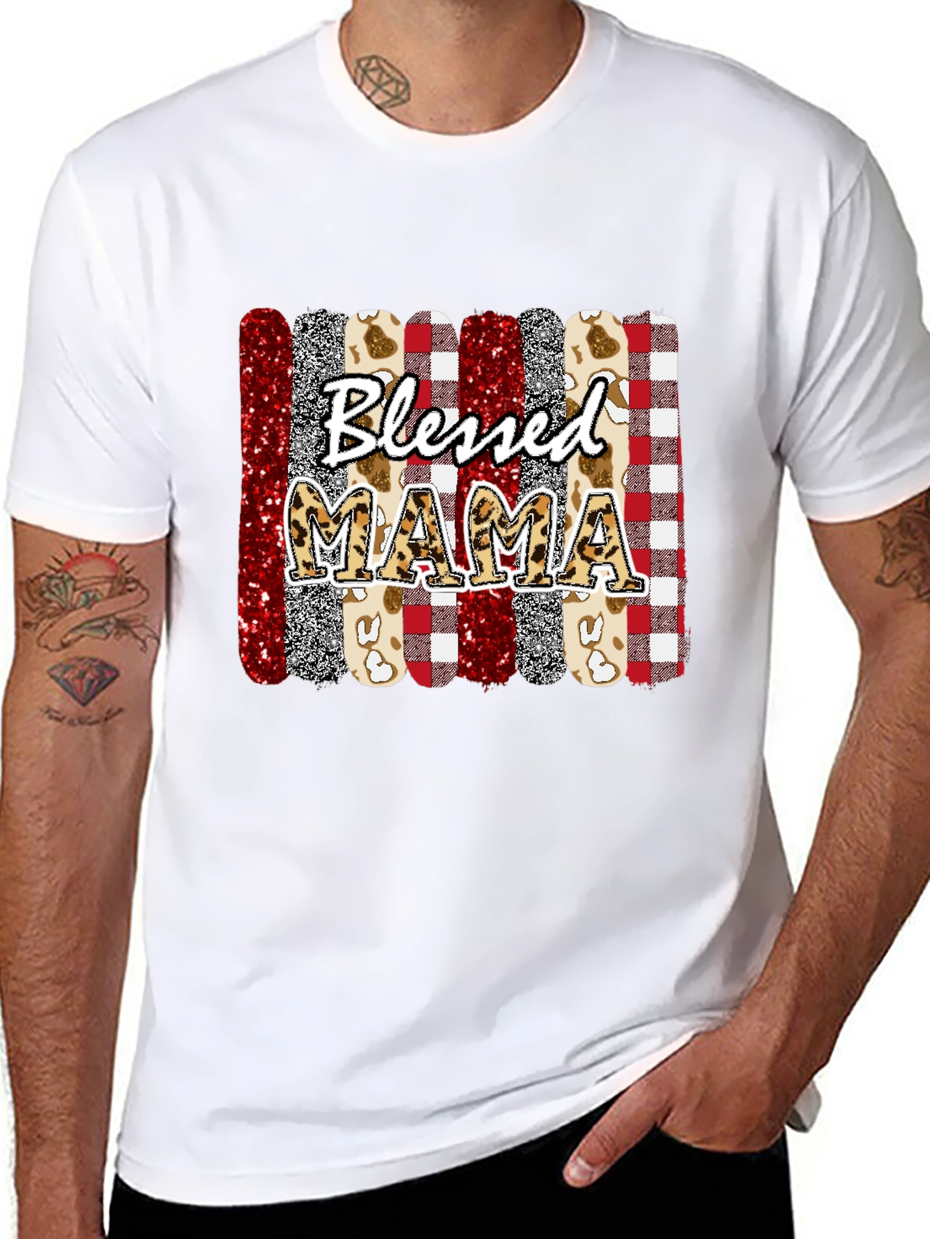 Blessed Mama Graphic Tee Shirt