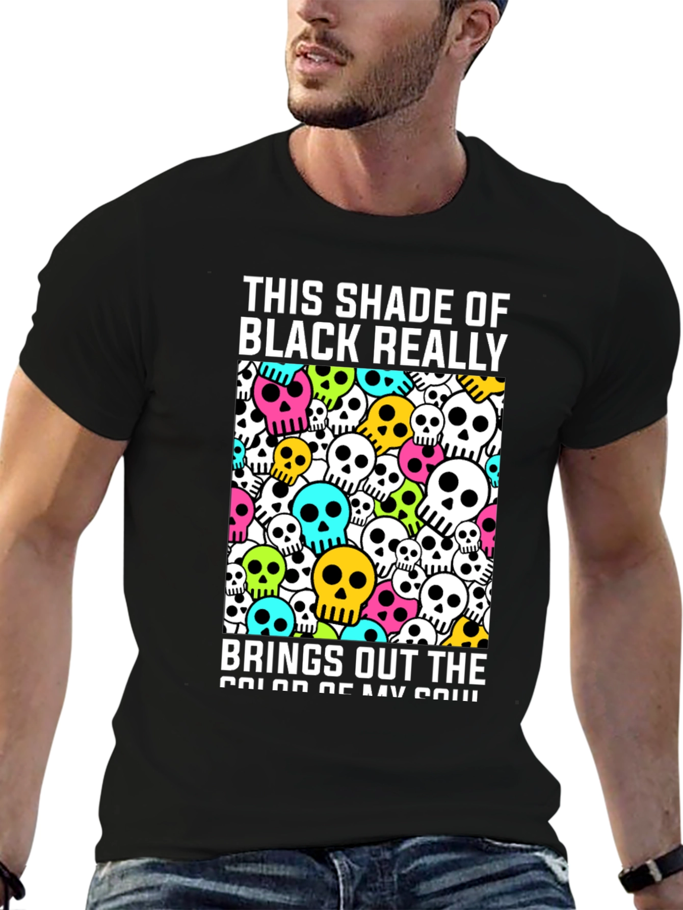 Skull Graphic T-Shirt - This Shade of Black