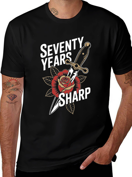 Seventy Years Sharp Graphic T-Shirt