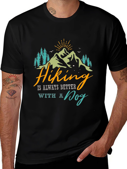 Hiking With a Dog Graphic Tee